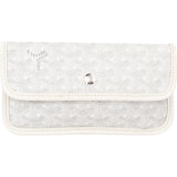 Goyard White Goyardine Saint Louis Clutch