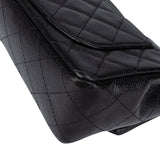 Chanel Quilted Caviar Leather Palladium Single Flap Crossbody Bag