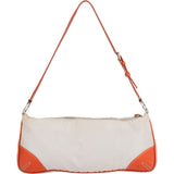 Prada White Nylon Triangle Shoulder Bag