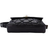Chanel Quilted Lambskin 24K Gold Single Flap Waistbag