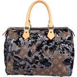 Louis Vuitton Fleur De Jais Monogram Pailletten Speedy 30 Handbag