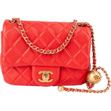 Chanel Quilted Lambskin Single Flap Crossbody Bag