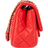 Chanel Quilted Lambskin Single Flap Crossbody Bag