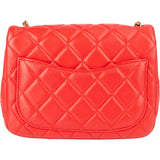 Chanel Quilted Lambskin Single Flap Crossbody Bag