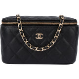 Chanel Quilted Caviar Leather CC Vanity Crossbody Bag
