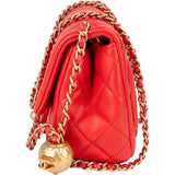 Chanel Quilted Lambskin Single Flap Crossbody Bag