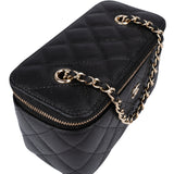 Chanel Quilted Caviar Leather CC Vanity Crossbody Bag