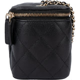 Chanel Quilted Caviar Leather CC Vanity Crossbody Bag