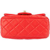Chanel Quilted Lambskin Single Flap Crossbody Bag