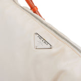 Prada White Nylon Triangle Shoulder Bag