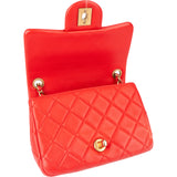 Chanel Quilted Lambskin Single Flap Crossbody Bag