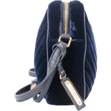 Saint Laurent Blue Satin Lou Crossbody Bag