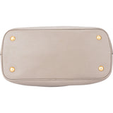 Prada Grey Leather Vitello Handbag
