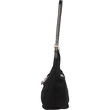 Fendi Black Cotton Baguette Buckle Shoulder Bag