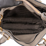 Prada Grey Leather Vitello Handbag