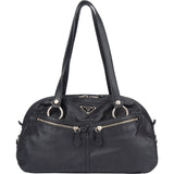 Prada Leather Twin Pocket Triangle Shoulder Bag