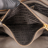 Prada Grey Leather Vitello Handbag
