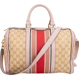 Gucci GG Monogram Stripe Boston Handbag