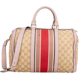 Gucci GG Monogram Stripe Boston Handbag