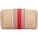 Gucci GG Monogram Stripe Boston Handbag