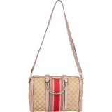 Gucci GG Monogram Stripe Boston Handbag