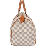Louis Vuitton Damier Azur Monogram Speedy 30 Handbag