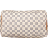 Louis Vuitton Damier Azur Monogram Speedy 30 Handbag