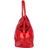 Fendi Red Perforated FF De Jour Handbag