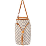 Louis Vuitton Damier Azur Monogram Neverfull MM Shopper Handbag