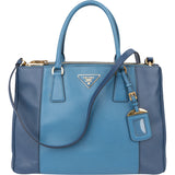 Prada Bicolor Saffiano Leather Galleria Handbag