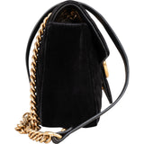 Gucci Black Satin Marmont Crossbody Bag