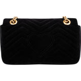 Gucci Black Satin Marmont Crossbody Bag