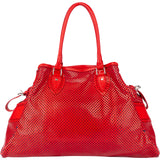 Fendi Red Perforated FF De Jour Handbag