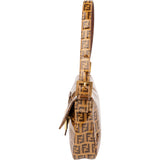 Fendi FF Patent Monogram Baguette Handbag