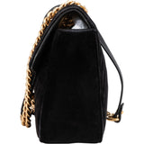 Gucci Black Satin Marmont Crossbody Bag