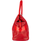 Fendi Red Perforated FF De Jour Handbag