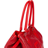 Fendi Red Perforated FF De Jour Handbag