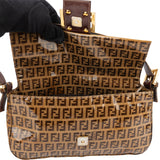 Fendi FF Patent Monogram Baguette Handbag