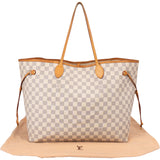 Louis Vuitton Damier Azur Monogram Neverfull GM Shopper Handbag