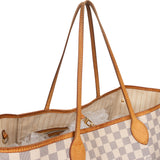 Louis Vuitton Damier Azur Monogram Neverfull GM Shopper Handbag