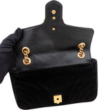 Gucci Black Satin Marmont Crossbody Bag