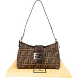 Fendi FF Monogram Baguette Buckle Shoulder Bag