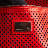 Fendi Red Perforated FF De Jour Handbag