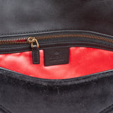 Gucci Black Satin Marmont Crossbody Bag