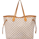 Louis Vuitton Damier Azur Monogram Neverfull GM Shopper Handbag