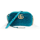Gucci Chevron Satin Marmont Crossbody Bag