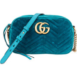 Gucci Chevron Satin Marmont Crossbody Bag