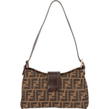 Fendi FF Monogram Baguette Buckle Shoulder Bag