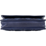Chanel Bleu Quilted Stitch Lambskin Wallet On Chain Crossbody Bag - vintageandkickz