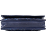 Chanel Bleu Quilted Stitch Lambskin Wallet On Chain Crossbody Bag - vintageandkickz